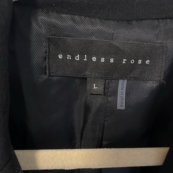 ENDLESS ROSE NWOT Oversized Blazer Pockets Lined, Size L - Picture 2 of 15
